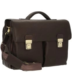 Dermata - Aktentasche Leder Mit Überschlag 41.5 Cm -Ausgewählte Modetaschengeschäfte 2828 br b5