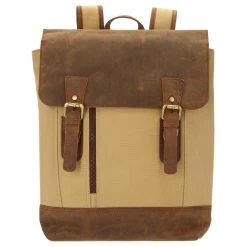 Dermata - Rucksack Canvas/Leder Kombination 39 Cm