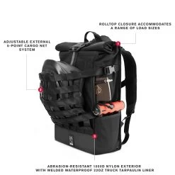 Chrome Barrage Cargo Rolltop 20 - Rucksack 51 Cm -Ausgewählte Modetaschengeschäfte Chrome Barrage Cargo Rolltop Rucksack mit Laptopfach 15 039 039 51 cm all black BG 163 ALLB 5