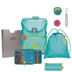 DerDieDas ErgoFlex Easy Exclusive LED - Schulranzen Set 5 Tlg. 950g