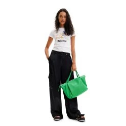 Desigual Half Logo 23 Libia 2.0 - Handtasche 29.6 Cm -Ausgewählte Modetaschengeschäfte Desigual Half Logo 23 Libia 2 0 Handtasche 29 6 cm moss 23SAXP56 4000 6