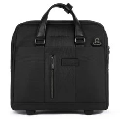 Piquadro Brief 2 - 2-Rollen Businesstrolley 40 Cm -Ausgewählte Modetaschengeschäfte Piquadro schmaler Computertrolley aus rezykliertem Stoff black BV4729BR2 N 2