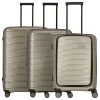 Travelite Air Base - 4-Rollen-Trolley Set 3tlg. L/M/S Fronttasche -Ausgewählte Modetaschengeschäfte Travelite Air Base 4 Rollen Trolley Set 3tlg L M S Fronttasche champagner metallic 075342 40 1