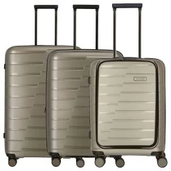 Travelite Air Base - 4-Rollen-Trolley Set 3tlg. L/M/S Fronttasche
