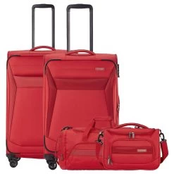 Travelite Chios - 4-Rollen-Trolley Set M/L + Reisetasche + Beautycase 4.tlg.